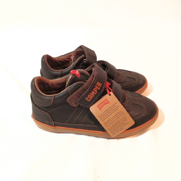 Camper Kids Sneakers Size 11.5 USA 29 EU NEW Dark Brown Color Velcro Shoes - Picture 3 of 3